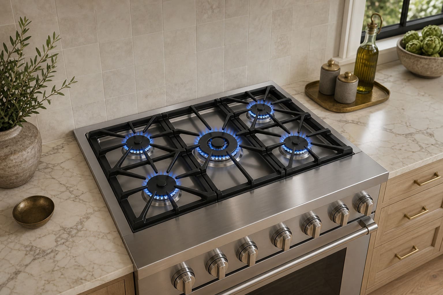 Thermador built-in appliances in a Los Altos estate kitchen